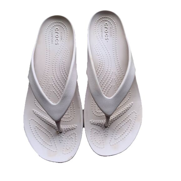 Crocs KADEE II Flip Flops/Thong Sandals - Women's Size 10 Barely Pink Beach - Picture 3 of 5